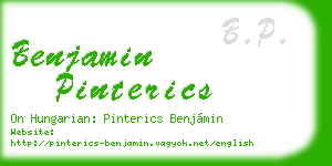 benjamin pinterics business card